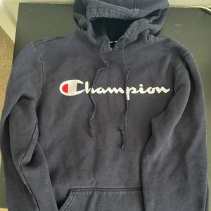 Unisex Champion Hoodie, Navy Blue